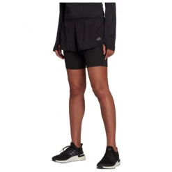 Adidas - Women's Reebok Identity 3-Bars Two-In-One - Short De Running -Vestes Boutique adidas womens reebok identity 3 bars two in one short de running detail 2