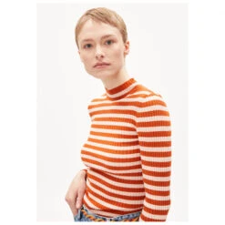 ARMEDANGELS - Women's Alaani Striped - Haut à Manches Longues -Vestes Boutique armedangels womens alaani striped haut a manches longues detail 4