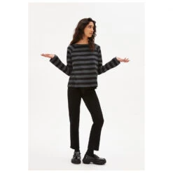 ARMEDANGELS - Women's Delaa Stripe - Haut à Manches Longues -Vestes Boutique armedangels womens delaa stripe haut a manches longues detail 5