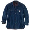 Carhartt - Denim Fleece Lined Snap Front Shirt - Chemise -Vestes Boutique carhartt denim fleece lined snap front shirt chemise