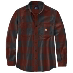 Carhartt - Midweight Flannel L/S Plaid Shirt - Chemise -Vestes Boutique carhartt midweight flannel l s plaid shirt chemise 1