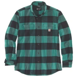 Carhartt - Midweight Flannel L/S Plaid Shirt - Chemise -Vestes Boutique carhartt midweight flannel l s plaid shirt chemise 3