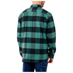 Carhartt - Midweight Flannel L/S Plaid Shirt - Chemise -Vestes Boutique carhartt midweight flannel l s plaid shirt chemise detail 3