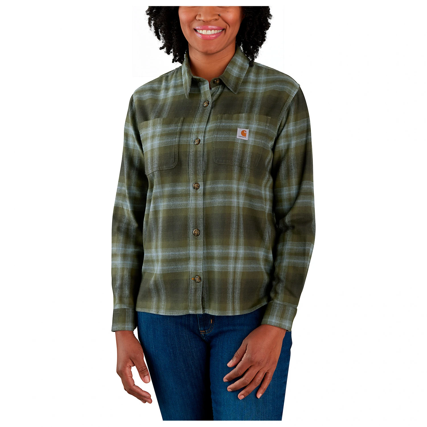Carhartt - Women's Midweight Flannel L/S Plaid Shirt - Chemise 4 Carhartt - Women's Midweight Flannel L/S Plaid Shirt - Chemise – Image 2