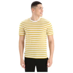 Icebreaker - Drayden S/S Tee Stripe - T-shirt En Laine Mérinos -Vestes Boutique icebreaker drayden s s tee stripe t shirt en laine merinos detail 2