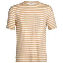 Icebreaker - Granary S/S Pocket Tee Stripe - T-shirt En Laine Mérinos