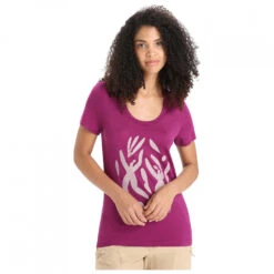 Icebreaker - Women's Tech Lite II S/S Scoop Nature Celebr. - T-shirt En Laine Mérinos -Vestes Boutique icebreaker womens tech lite ii s s scoop nature celebr t shirt en laine merinos detail 3