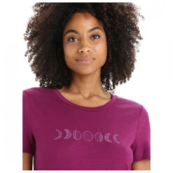 Icebreaker - Women's Tech Lite II S/S Tee Moon Phase - T-shirt En Laine Mérinos -Vestes Boutique icebreaker womens tech lite ii s s tee moon phase t shirt en laine merinos detail 5