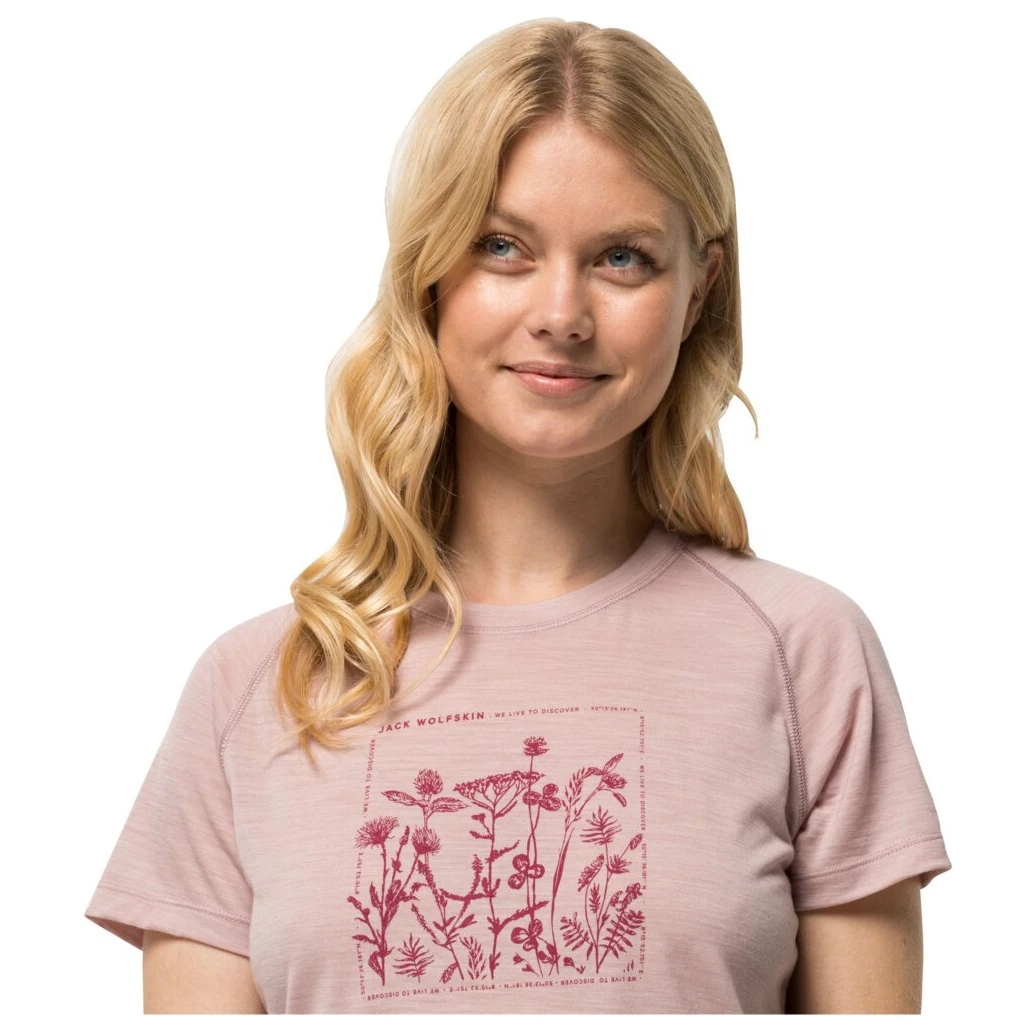 Jack Wolfskin - Women's Kammweg Graphic S/S - T-shirt En Laine Mérinos 6 Jack Wolfskin - Women's Kammweg Graphic S/S - T-shirt En Laine Mérinos – Image 4