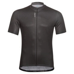 Odlo - T-Shirt S/U Collar S/S Full Zip Essential Print - Maillot De Cyclisme -Vestes Boutique odlo t shirt s u collar s s full zip essential print maillot de cyclisme 1