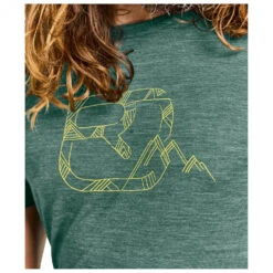 Ortovox - 120 Cool Tec Mountain Logo T-Shirt - T-shirt En Laine Mérinos -Vestes Boutique ortovox 120 cool tec mountain logo t shirt t shirt en laine merinos detail 4