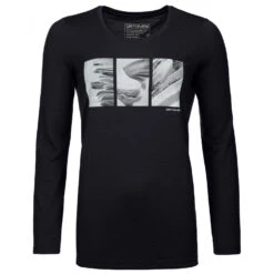Ortovox - Women's 185 Merino Shape Pic L/S - T-shirt En Laine Mérinos -Vestes Boutique ortovox womens 185 merino shape pic l s t shirt en laine merinos 2