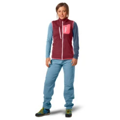 Ortovox - Women's Fleece Grid Vest - Gilet En Laine Mérinos -Vestes Boutique ortovox womens fleece grid vest gilet en laine merinos detail 2