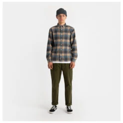 Revolution - Checked Button-Down Shirt In Cotton-Blend - Chemise 11 Revolution - Checked Button-Down Shirt In Cotton-Blend - Chemise -Vestes Boutique revolution checked button down shirt in cotton blend chemise detail 4