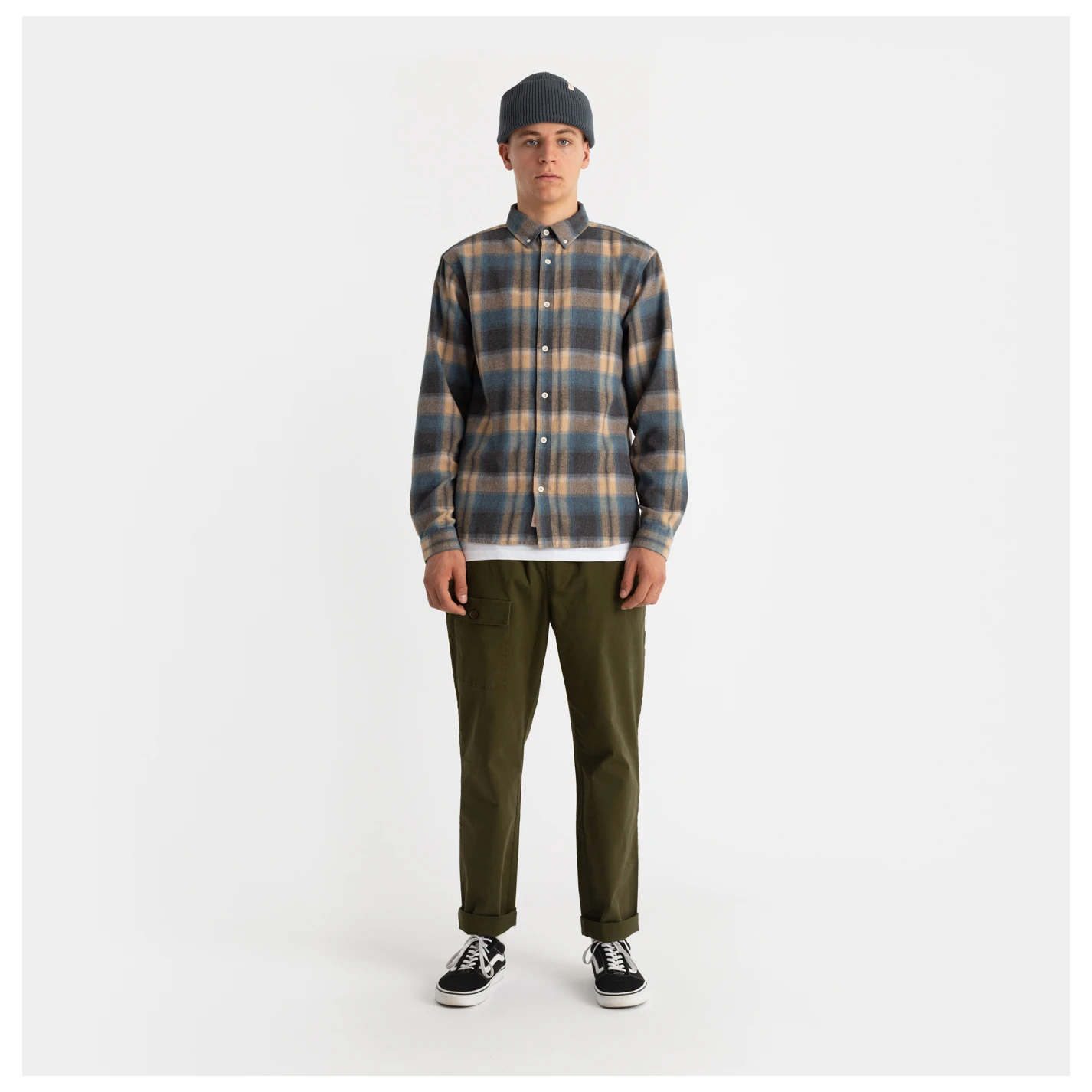 Revolution - Checked Button-Down Shirt In Cotton-Blend - Chemise 6 Revolution - Checked Button-Down Shirt In Cotton-Blend - Chemise – Image 4