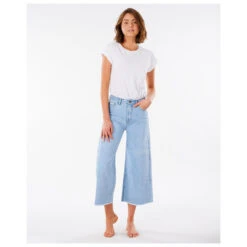 Rip Curl - Women's Sparrows Crop Wide Leg - Jean -Vestes Boutique rip curl womens sparrows crop wide leg jean detail 4