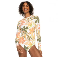 Roxy - Women's Onesie L/S Printed Mix Solid - Lycra 9 Roxy - Women's Onesie L/S Printed Mix Solid - Lycra -Vestes Boutique roxy womens onesie l s printed mix solid lycra detail 3