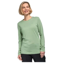 Schöffel - Women's Longsleeve Laubbichel - T-shirt Technique -Vestes Boutique schoeffel womens longsleeve laubbichel t shirt technique detail 3