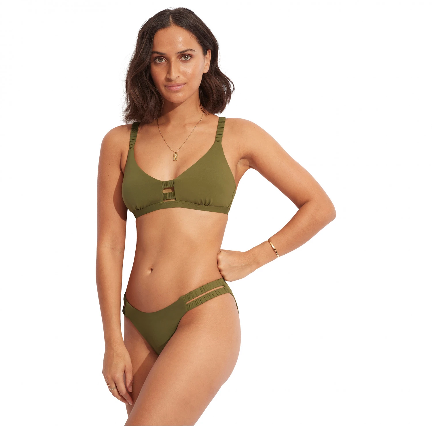 Seafolly - Women's Collective Gathered Tab Bralette - Haut De Maillot 5 Seafolly - Women's Collective Gathered Tab Bralette - Haut De Maillot – Image 3