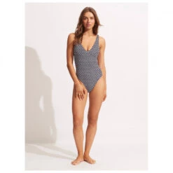 Seafolly - Women's Sienna Deep V Neck One Piece - Maillot De Bain -Vestes Boutique seafolly womens sienna deep v neck one piece maillot de bain detail 5