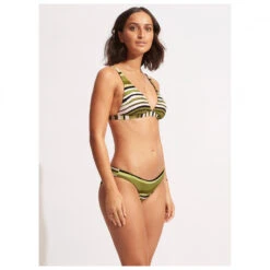 Seafolly - Women's Sun Stripe Reversible Hipster Pant - Bas De Maillot -Vestes Boutique seafolly womens sun stripe reversible hipster pant bas de maillot detail 5