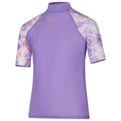 Speedo - Kid's Printed S/S Sun Top - Lycra -Vestes Boutique speedo kids printed s s sun top lycra 1