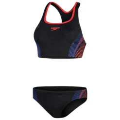 Speedo - Women's Placement Racerback 2 Piece - Bikini -Vestes Boutique speedo womens placement racerback 2 piece bikini 2