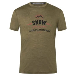 Super.natural - Pray For Snow Tee - T-shirt En Laine Mérinos -Vestes Boutique supernatural pray for snow tee t shirt en laine merinos 2