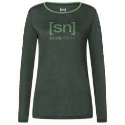 Super.natural - Women's The Essential Logo L/S - Haut à Manches Longues -Vestes Boutique supernatural womens the essential logo l s haut a manches longues 1